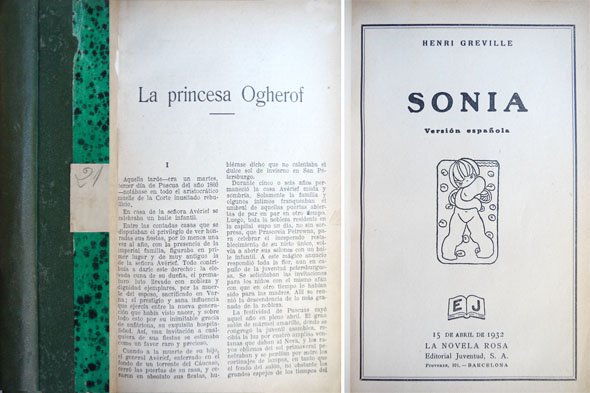 La princesa Ogheroff. (Seguido de:) Sonia. Versión española.