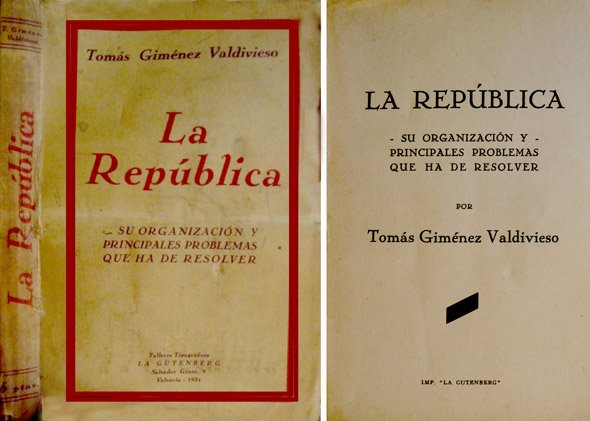 La República. Su organización y principales problemas que ha de … | Immagine principale