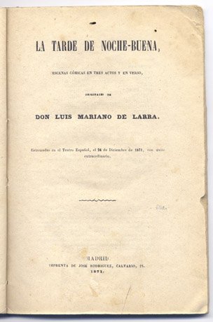 La tarde de noche - buena. Escenas cómicas en tres …