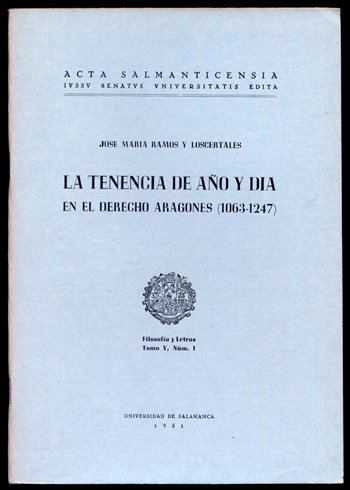 La tenencia de año y día en el Derecho Aragonés … | Immagine principale