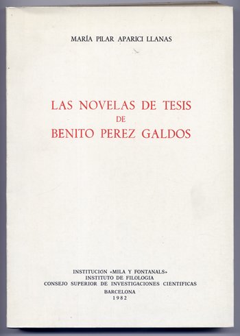 Las novelas de tesis de Benito Perez Galdós. | Immagine principale