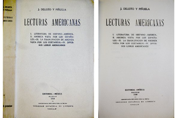 Lecturas Americanas. [Literatura de Hispanoamérica. América vista por los españoles. … | Immagine principale