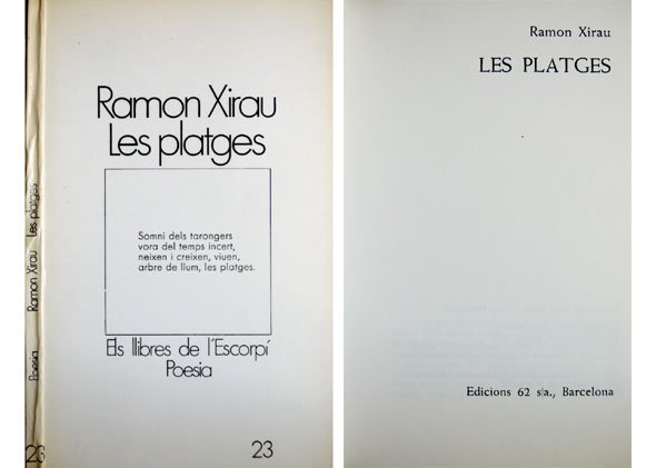 Les Platges. Poemes.
