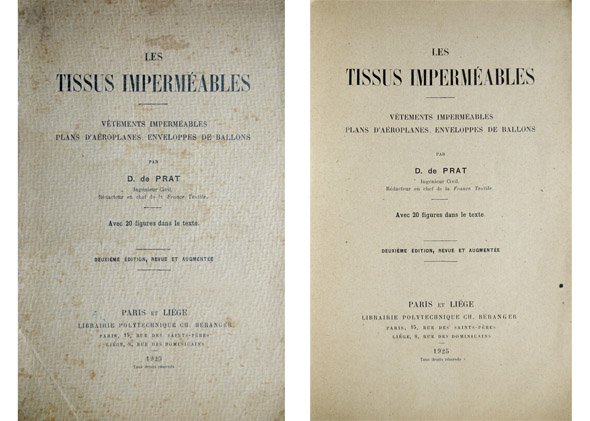 Les Tissus Imperméables. Vêtements imperméables, Plans d'Aéroplanes et Enveloppes de …
