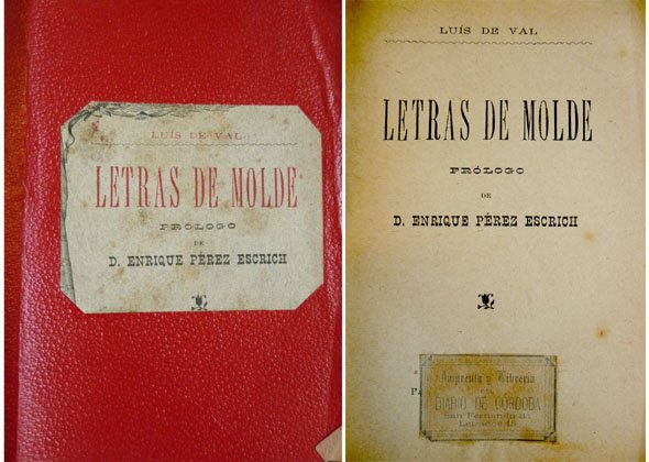 Letras de molde. Prólogo de Enrique Pérez Escrich.