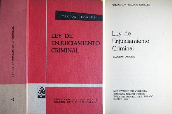 Ley de Enjuiciamiento Criminal. Edición Oficial.