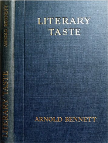 Literary Taste and how to form it. With detailed instructions …