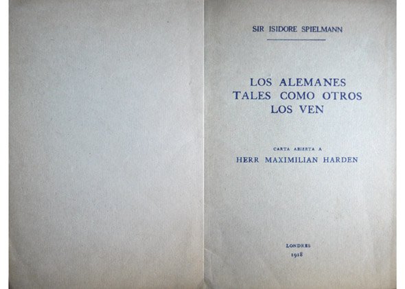 Los alemanes tales como otros los ven. Carta abierta a …