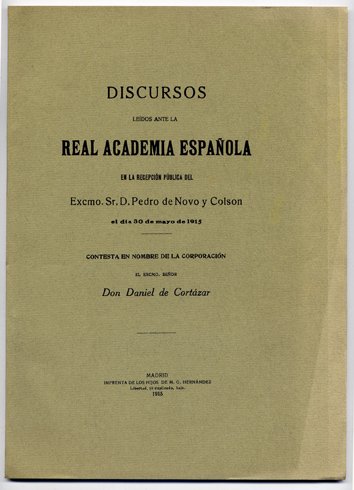 Los Cantores del Mar. Discurso de recepción en la Real …
