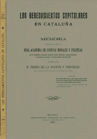 Los Heredamientos Capitulares en Cataluña.