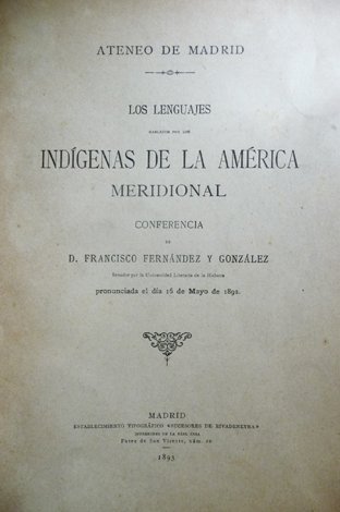 Los lenguajes hablados por los indígenas de la América Meridional. … | Immagine principale