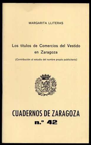 Los títulos de Comercios del Vestido en Zaragoza. Contribución al … | Immagine principale