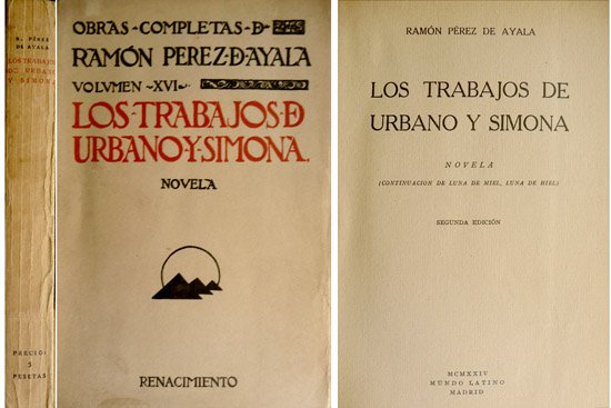 Los trabajos de Urbano y Simona. Novela.