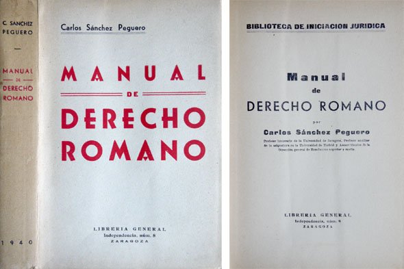 Manual de Derecho Romano.