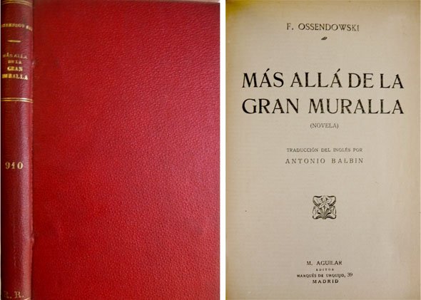 Más allá de la Gran Muralla. Novela. Traducción del inglés …