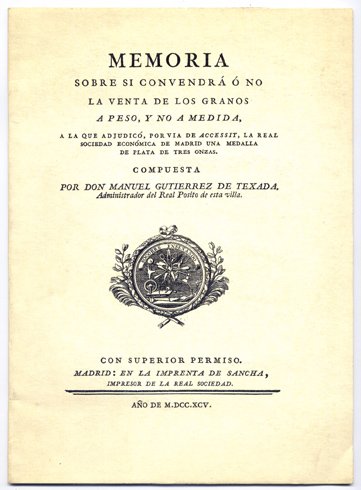 Memoria sobre si convendrá ó no la venta de los …