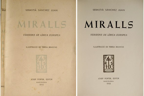 Miralls. Versions de lírica europea.
