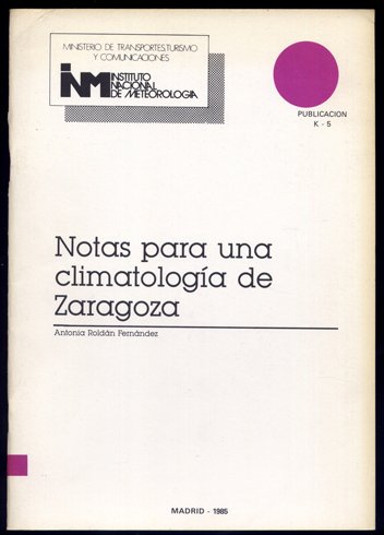 Notas para una Climatología de Zaragoza.