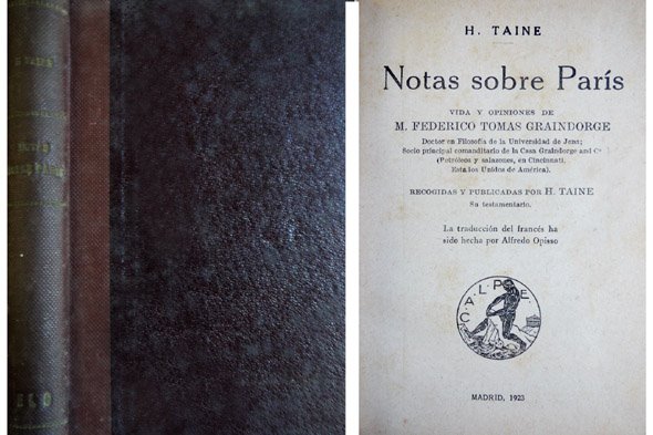 Notas sobre París. Vida y opiniones de M. Federico Tomás …