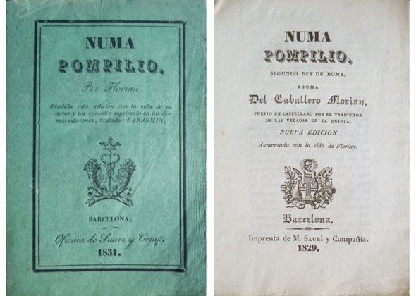 Numa Pompilio, Segundo Rey de Roma. Poema. Puesto en castellano …