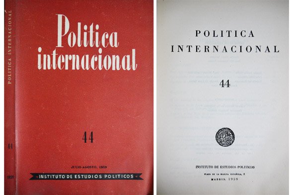 Número 44. Julio - Agosto 1959. (Alfred Fabre - Luce: …
