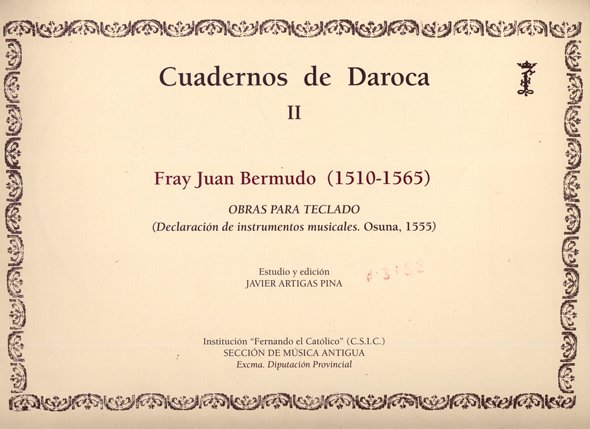 Obras para Teclado. ["Declaración de Instrumentos Musicales". Osuna, 1555]. Estudio … | Immagine principale