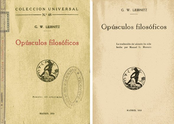 Opúsculos filosóficos. Traducción de Manuel García Morente.