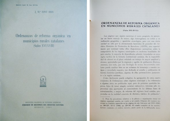 Ordenanzas de reforma orgánica en municipios rurales catalanes durante los …