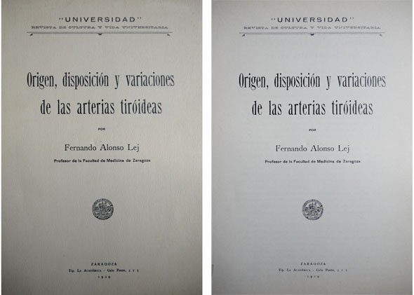 Origen, disposición y variaciones de las arterias tiroideas.