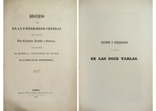 Orígen y formación de las Leyes de las Doce Tablas. …