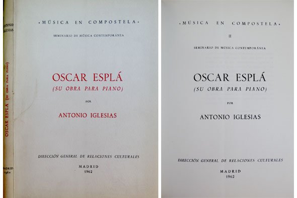 Oscar Esplá. Su obra para piano.