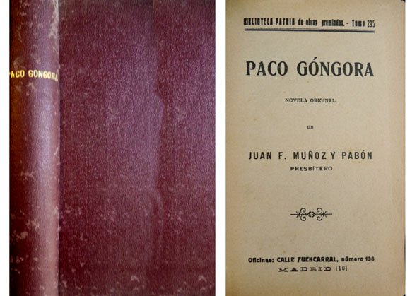 Paco Góngora. Novela.