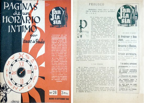 Páginas de un horario íntimo. (Seguido de textos de: Antonio …