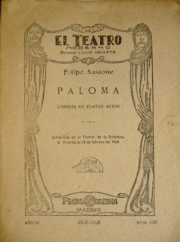 Paloma. Comedia en cuatro actos.