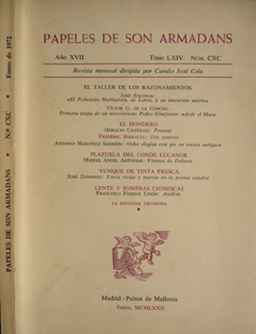 Papeles de Son Armadans. Revista mensual dirigida por Camilo José …