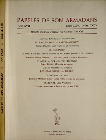 Papeles de Son Armadans. Revista Mensual dirigida por Camilo José …