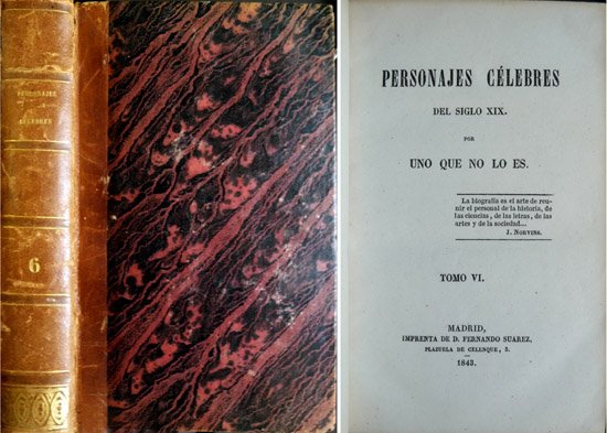 Personajes Célebres del Siglo XIX. Por "Uno que no lo …