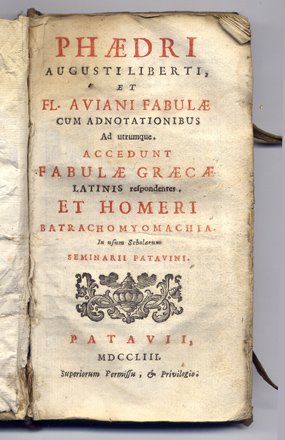 Phaedri Augusti liberti et Fl. Aviani Fabulae cum adnotationibus ad …
