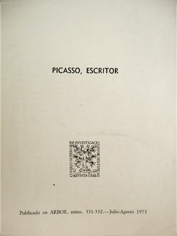 Picasso, escritor.