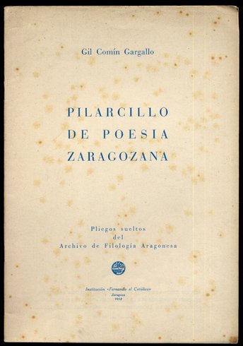 Pilarcillo de poesía zaragozana. Poemas.