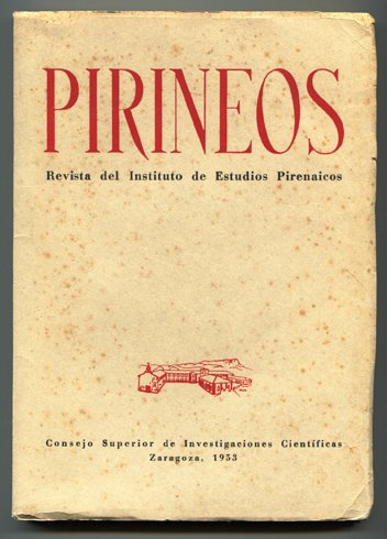 Pirineos. Revista del Instituto de Estudios Pirenaicos. Número 27. [Maurice …