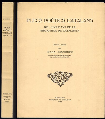 Plecs poètics catalans del segle XVII de la Biblioteca de …