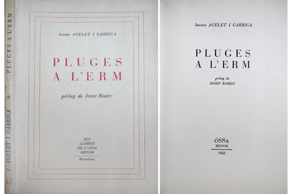 Pluges a l'erm. Pròleg de Josep Romeu.