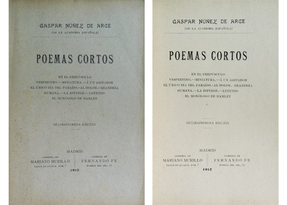 Poemas cortos. [En el crepúsculo vespertino. Miniatura. A un agitador. …