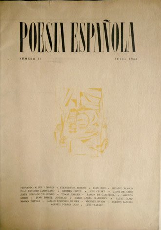 Poesía Española. Revista literaria. Director José García Nieto. Número 19. …