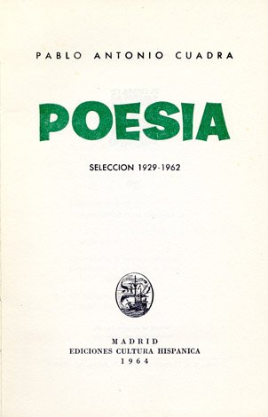 Poesía. Selección, 1929-1962.
