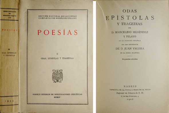Poesías. II: Odas, Epístolas y Tragedías.