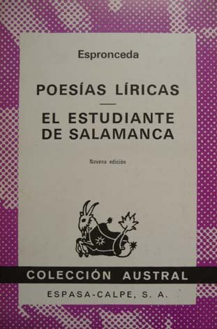 Poesías líricas. El estudiante de Salamanca.