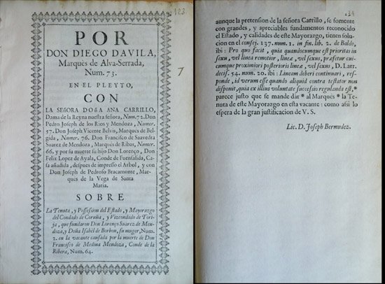 Por Don Diego Dávila, Marqués de Alva - Serrada, en …