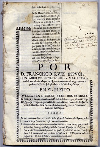 POR Don Francisco Ruiz Espuche, Contador de Resultas de Su …